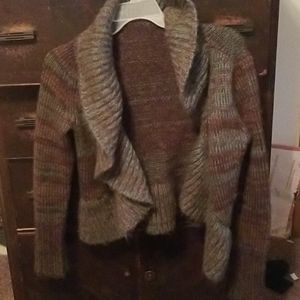 Multi colored shaw cardigan